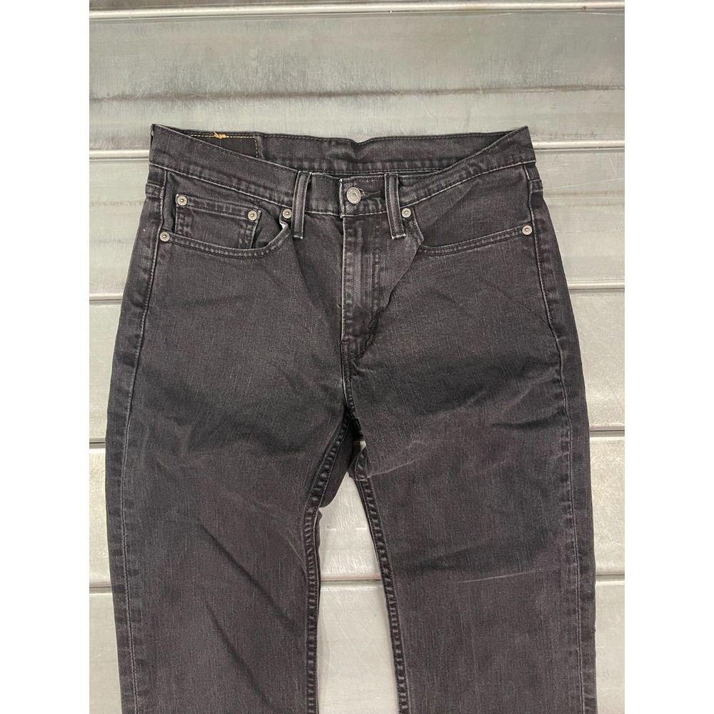 Levis 514 Jeans Mens 31x31 Black Wash Denim Slim Straight - Picture 2 of 16